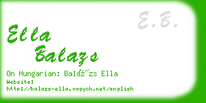 ella balazs business card